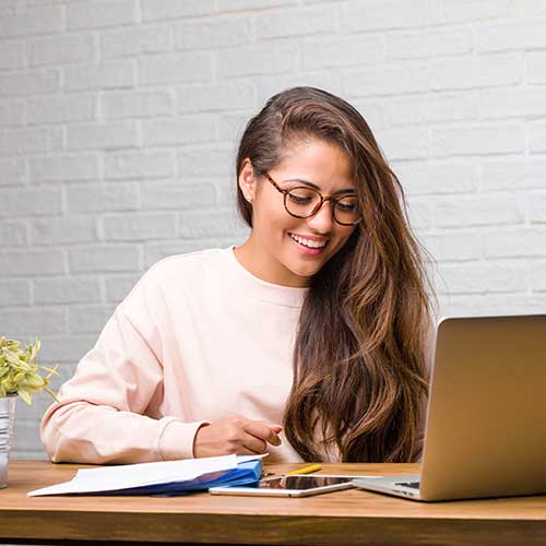 latin-woman-checking-mail